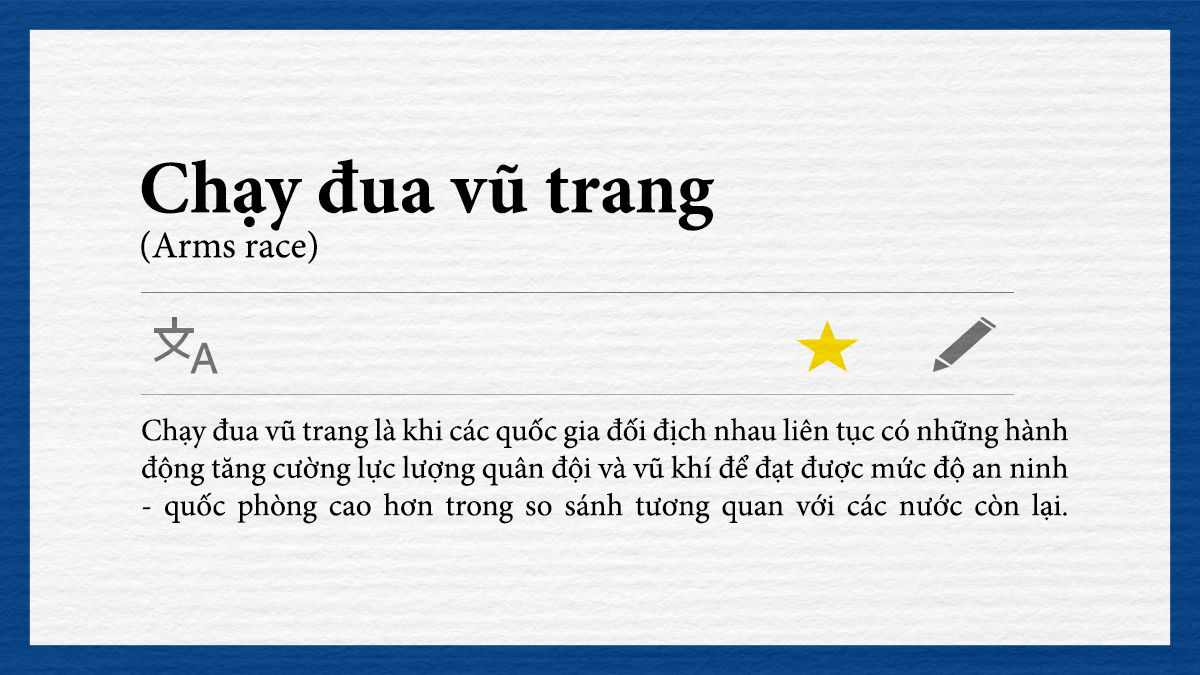 chay dua vu trang