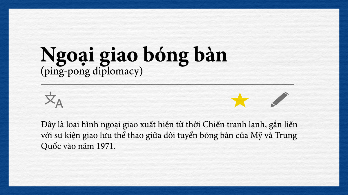 ngoại giao bóng bàn