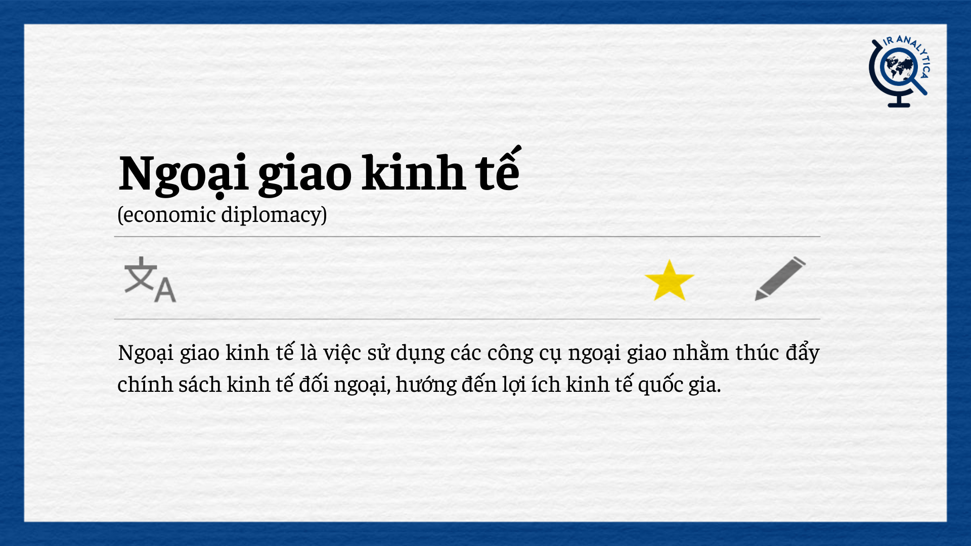 ngoại giao kinh tế