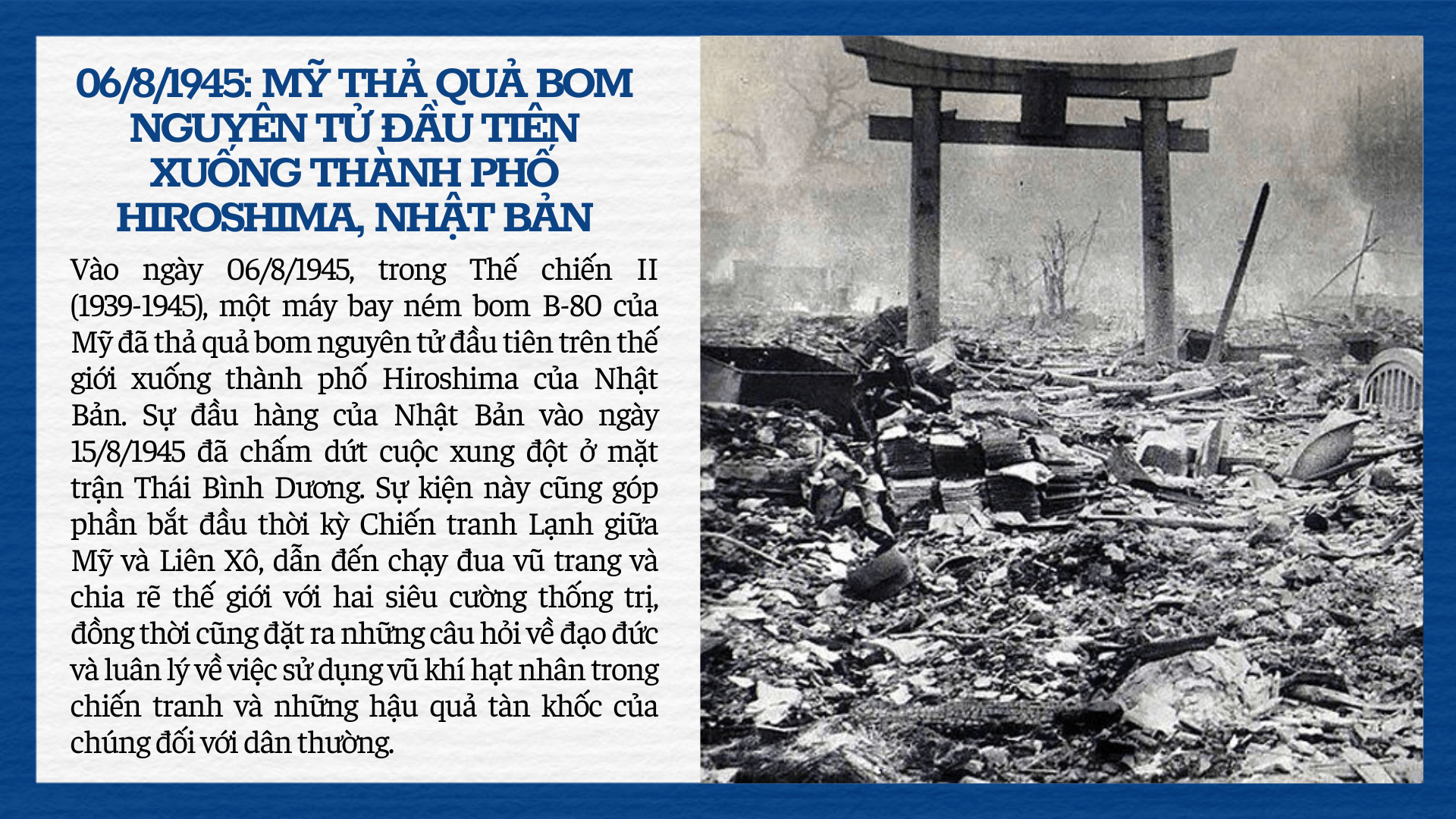 Mỹ thả bom xuống Hiroshima