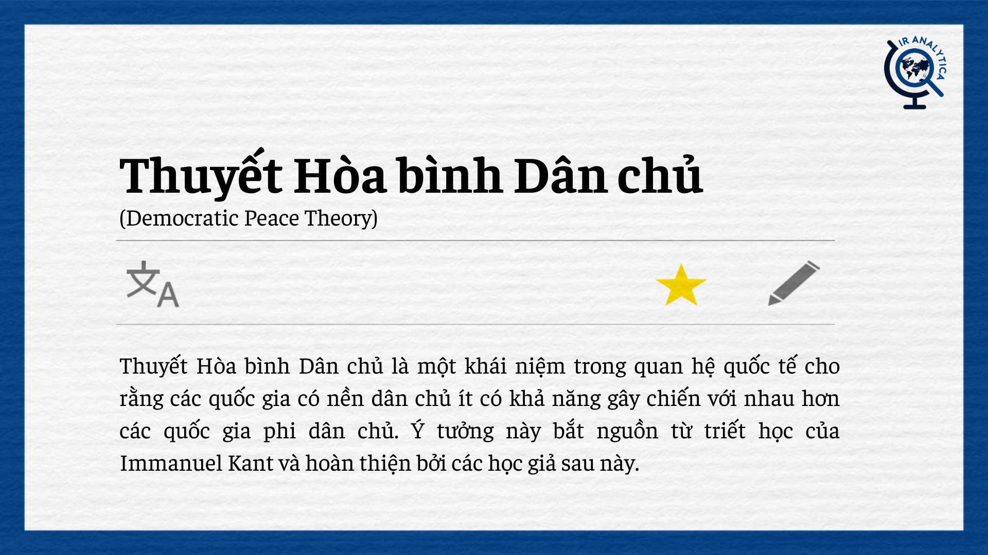 Thuyết hòa bình dân chủ